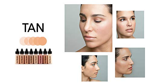 Aeroblend Airbrush Makeup Personal Starter Kit - Tan Foundation - With 8 Color Set