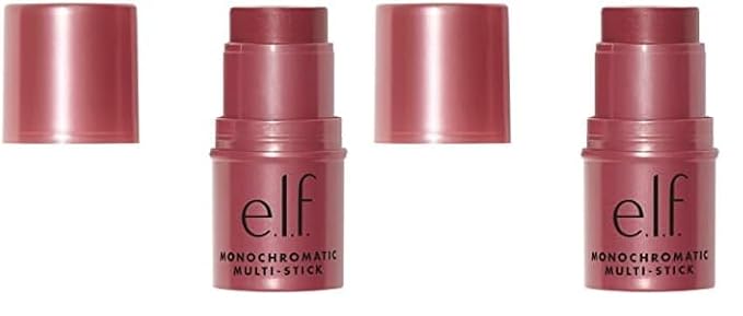 e.l.f. Monochromatic Multi Stick, Luxuriously Creamy & Blendable Color, For Eyes, Lips & Cheeks, Luminous Berry, 0.155 Oz (4.4g) (Pack of 2)