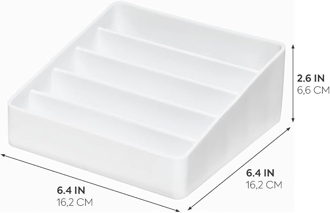 iDesign The Sarah Tanno Collection Silicone Makeup Palette Holder and Cosmetic Organizer, White