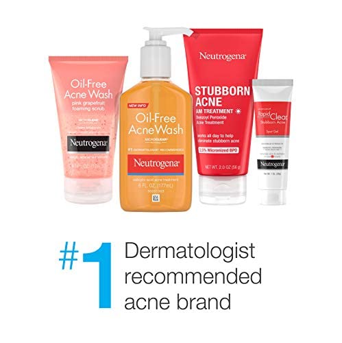 Neutrogena Body Clear Oil Free Acne Body Scrub with Salicylic Acid Acne Treatment Medicine, Exfoliating Salicylic Acid Body Wash to Treat Acne on Back, Chest, and Shoulders, 8.5 fl. oz