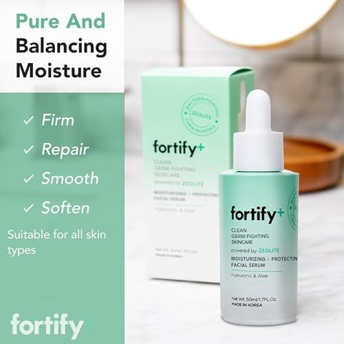 9-in-1 Korean Hyaluronic Acid Face Serum with Aloe Vera & Zeolite - Deep Hydrating, Anti-Aging & Protecting - Clean Beauty, Natural Germ-Fighting - All Skin Types - 50ML/1.7Fl.Oz