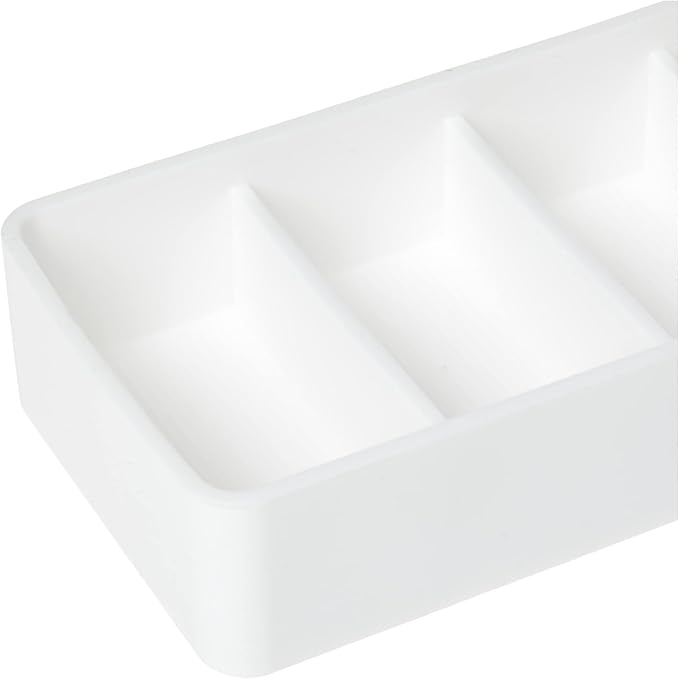 iDesign The Sarah Tanno Collection 4 Slot Silicone Cosmetic Drawer Organizer, White