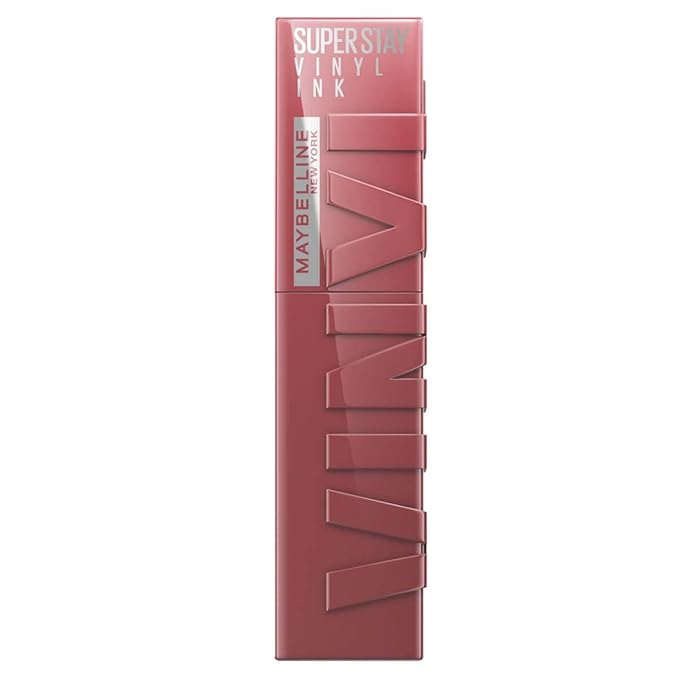 MAYBELLINE Super Stay Vinyl Ink Longwear No-Budge Liquid Lipcolor Makeup Bundle with Red-Hot 0.14 fl oz and Witty 0.14 fl oz