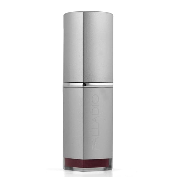 Palladio Herbal Lipstick, Rich Pigmented and Creamy, Infused with Aloe Vera, Chamomile & Ginseng, Prevents Lips from Drying, Combats Fine Lines, Long Lasting Lipstick, Wine Shine