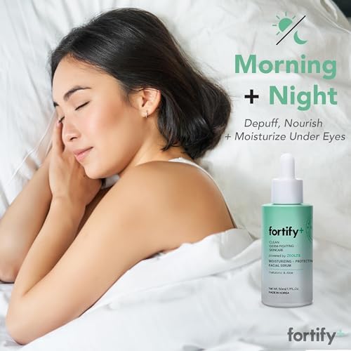 9-in-1 Korean Hyaluronic Acid Face Serum with Aloe Vera & Zeolite - Deep Hydrating, Anti-Aging & Protecting - Clean Beauty, Natural Germ-Fighting - All Skin Types - 50ML/1.7Fl.Oz