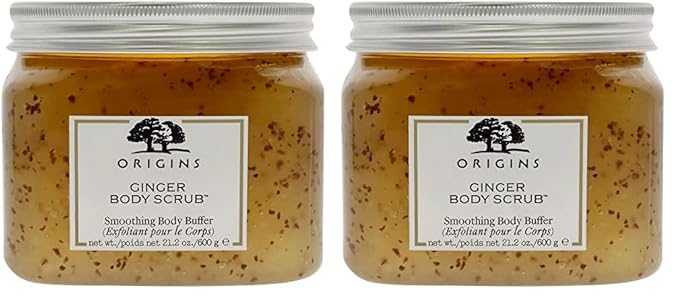 Origins Ginger Body Scrub Smoothing Body Buffer, 21.2 Oz (Pack of 2)
