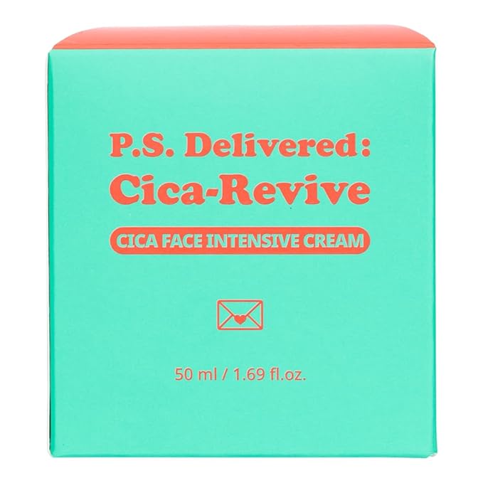 CICA-REVIVE Face Intensive Cream – K-Beauty Korean Skin Care for Regenrating, Repairing & Soothing – Vegan Friendly – For Sensitive & All type Skin, 50ml, 1.69 fl.oz.