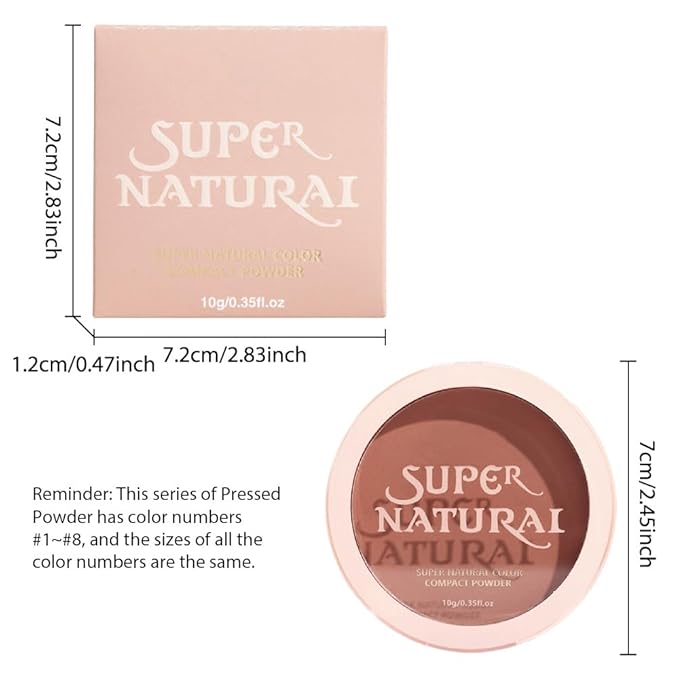 Oil Control Face Pressed Powder, Matte powder setting powder, long-lasting and waterproof loose powder, Flawless Lightweight Face Cosmetics, Cruelty-free, (03, 1 Pcs)