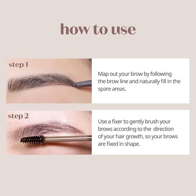 ETUDE Bare Edge Brow Fixer, Strong Brow Fixer, Long-Lasting Hold, Gel Type, Sheer Brown Color, Korean Makeup, Beauty (0.247 Ounce)
