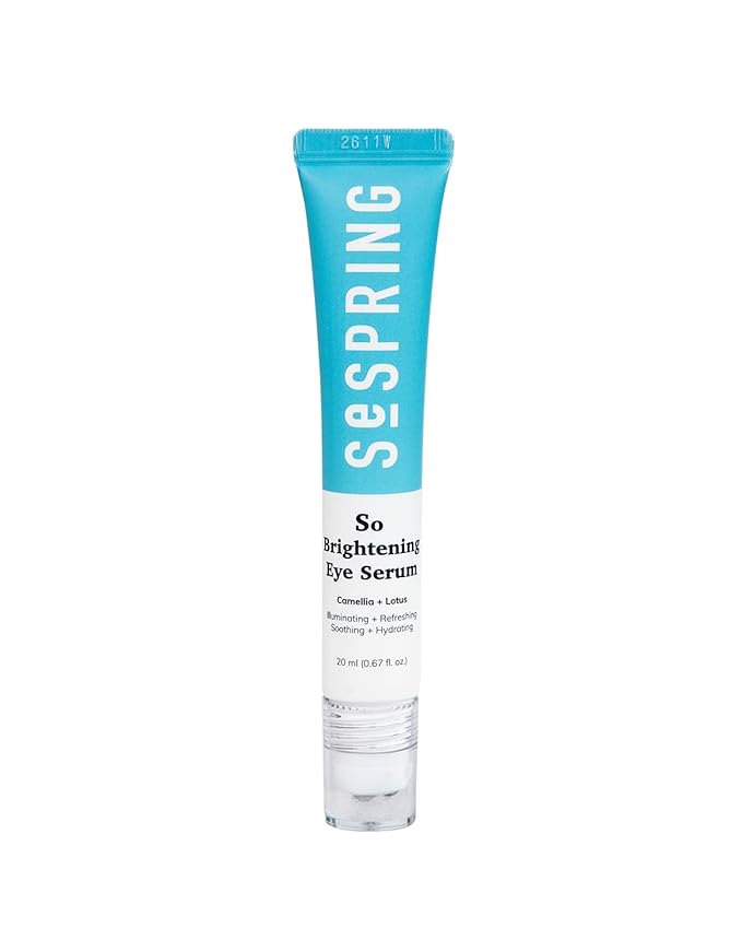 So Brightening Eye Serum Korean Skincare, For Dark Circles Under Eye Treatment, with Camella, Lotus, Jojoba, Caffeine, Vitamins B3, and E, Vegan, No Paraben, Cruelty Free, 20 ml/0.67 oz