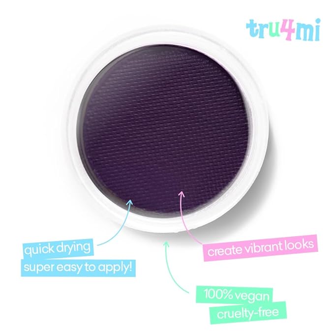 '-Water Activated Eyeliner -Wet Liner Makeup - Smudge Proof Face Body Paint Long Lasting Formula- âTruAmethystâ Dark purple -10g/container