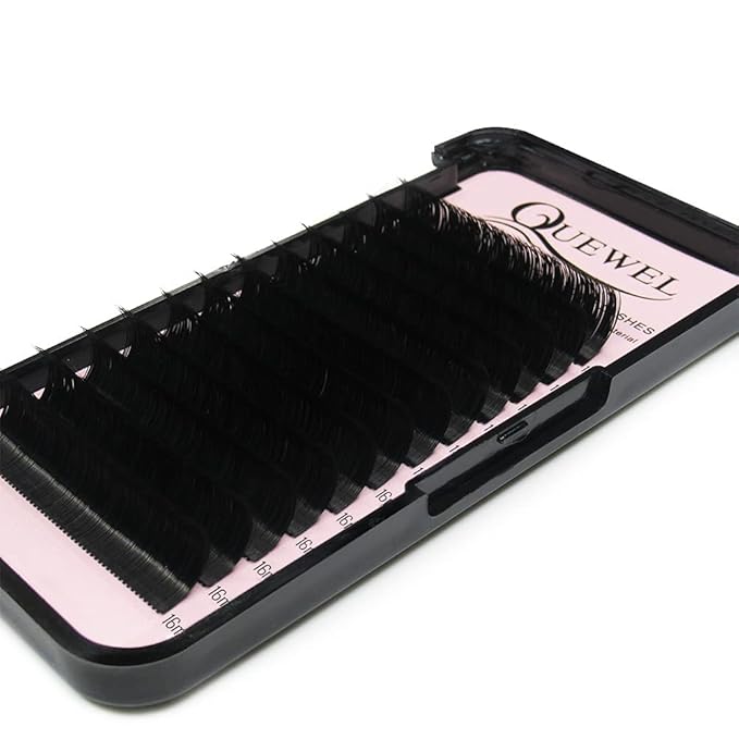QUEWEL Eyelash Extensions Classic 0.15mm C Curl 11mm Supplies Matte Black Individual Eyelashes Salon Use|0.03/0.05/0.07/0.10/0.15/0.20mm C/D Single 8-18mm Mix 8-15mm/10-15mm|(0.15 C 11mm)