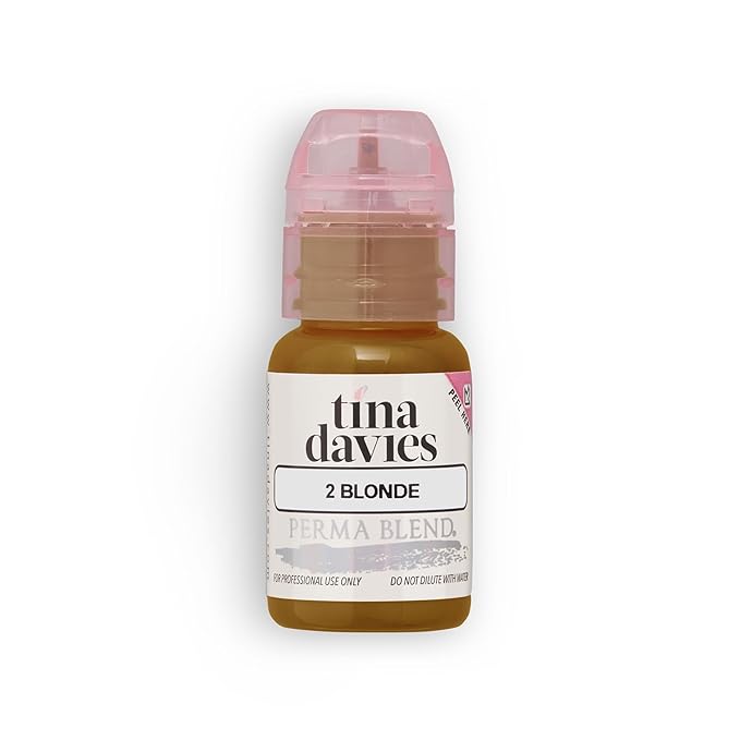 Tina Davies Professional X Perma Blend Brow Pigment - Permanent Eyebrow Makeup - Colours Heal True to Tone - High Retention - Blonde, 1/2oz