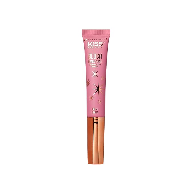 Professional Pearl Liquid Blush Beauty Wand, High Pigment Glow for Cheek, Eye & Lip, Non-Greasy Hydration Lightweight with Sponge-Tip Applicator (Daring Dahlia)