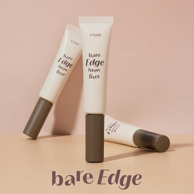 ETUDE Bare Edge Brow Fixer, Strong Brow Fixer, Long-Lasting Hold, Gel Type, Sheer Brown Color, Korean Makeup, Beauty (0.247 Ounce)
