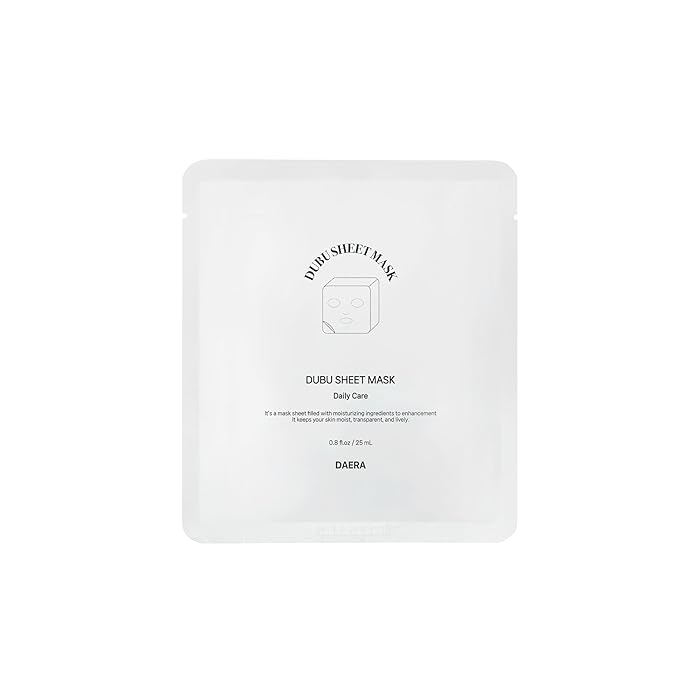 Korean DUBU 5 Sheets x Facial Mask, Deep Hydrating Repairing Nourishing for Dry and Sensitive Skin, Panthenol, Niacinamide, Adenosin, Korean Moisturizer, Korean Glass Skin