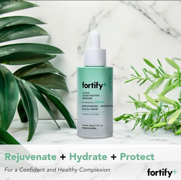 9-in-1 Korean Hyaluronic Acid Face Serum with Aloe Vera & Zeolite - Deep Hydrating, Anti-Aging & Protecting - Clean Beauty, Natural Germ-Fighting - All Skin Types - 50ML/1.7Fl.Oz