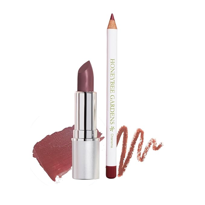 Honeybee Gardens Lip Liner + Lipstick Bundle, Trinity + Charisma