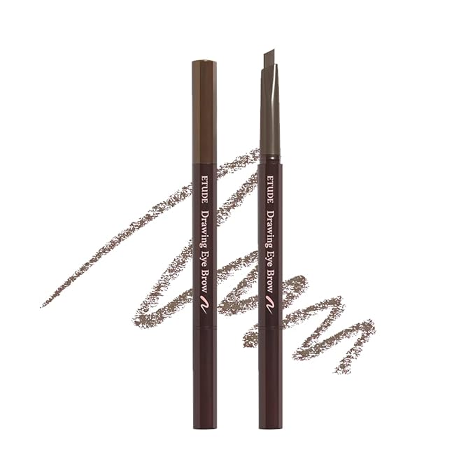 ETUDE Drawing Eye Brow #6 Ash Brown | Long Lasting Eyebrow Pencil for Soft Textured Natural Daily Look Eyebrow Makeup | Korean Makeup, Kbeauty, Perfect for Gift