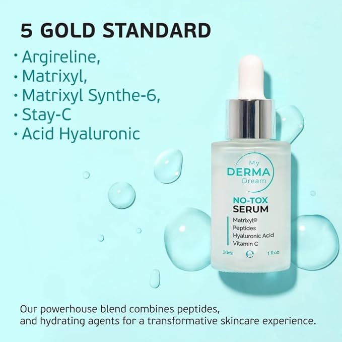 No-Tox face serums for anti aging | wrinkle reduction anti aging serum | Supports natural repair & Crafted to ignite a boost in collagen synthesis