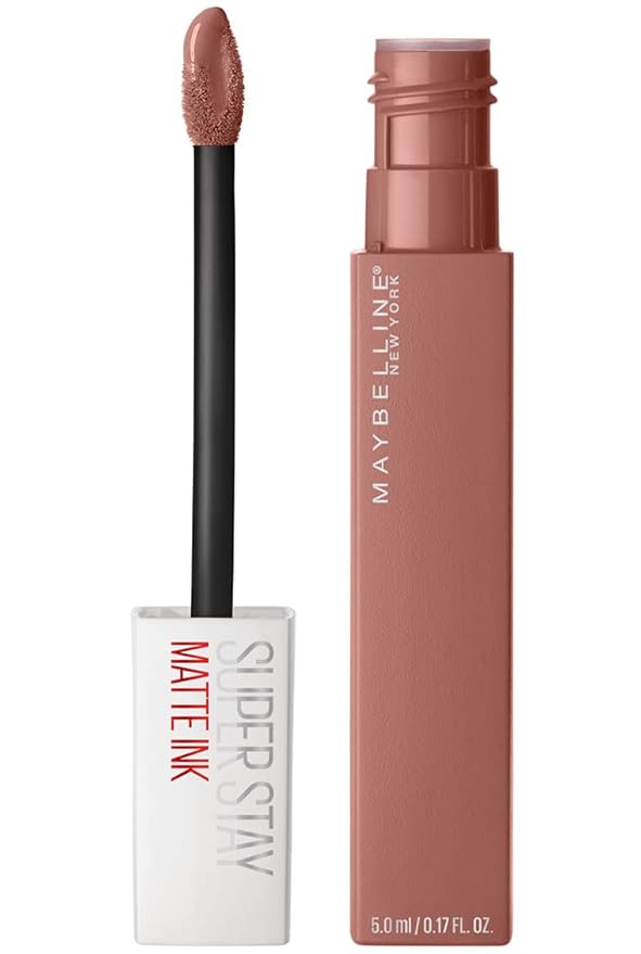 MAYBELLINE Super Stay Matte Ink Liquid Lipstick Bundle with Seductress Light Rosey Nude and Exhilarator Ruby Red Shades, 1 Count Each