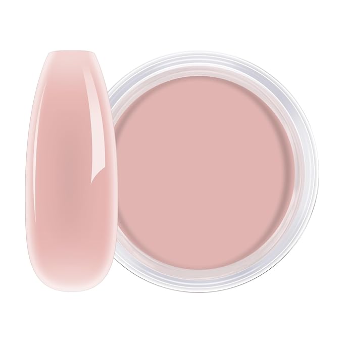 AILLSA Salmon Pink Dip Powder Nail Dipping Powder Jelly Nude Translucent DIY Manicure Salon at Home Easy to Use for Valentine's Day Gift (1 Oz)