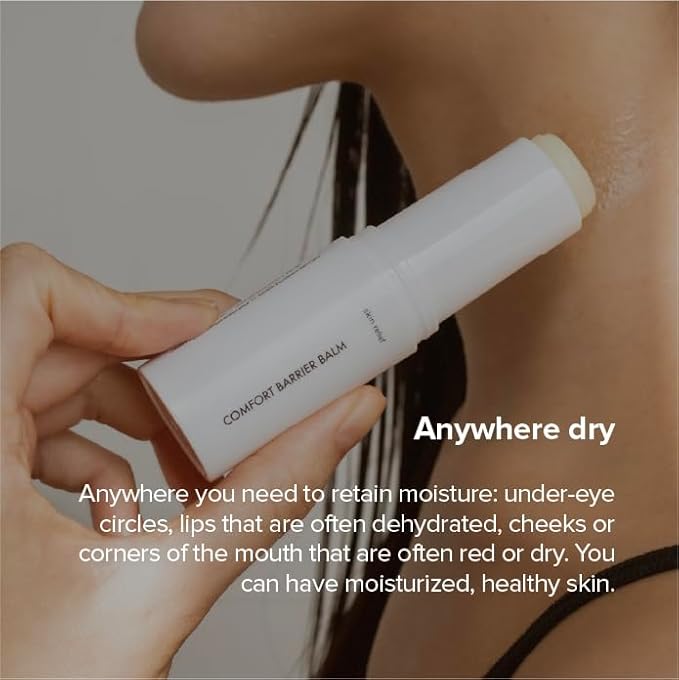 Comfort barrier balm 0.35 oz / 10g. Certified COSMOS Organic moisturizing and soothing facial balm stick.