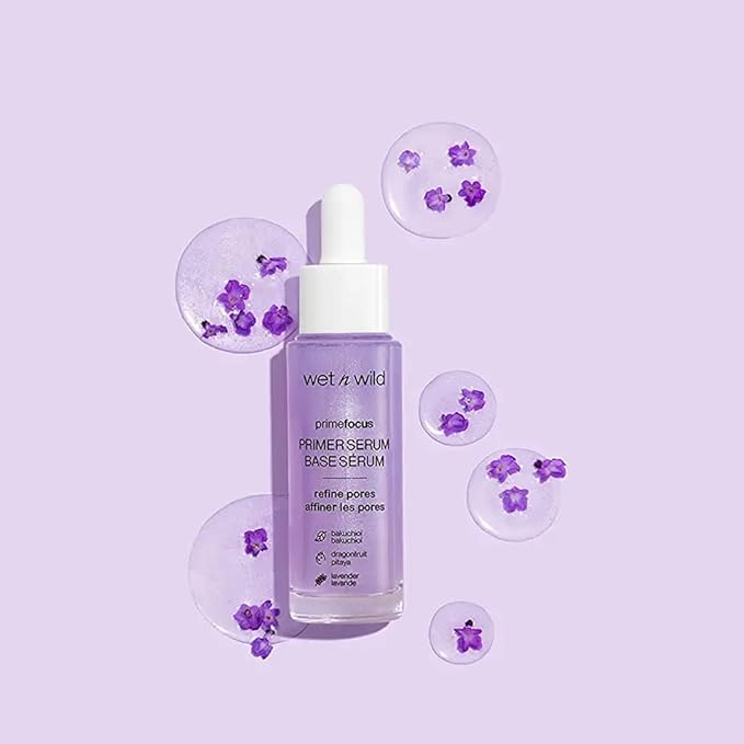 Wet n Wild Prime Focus Pore Minimizing Facial Serum Primer Makeup Extending | Reduces Pores | Improves Skin Texture | Exfoliates | Retinol Alternative, Hydrating (Pack of 2)