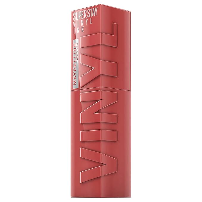MAYBELLINE Super Stay Vinyl Ink Longwear No-Budge Liquid Lipcolor Makeup Bundle with Peachy 0.14 fl oz and Witty 0.14 fl oz