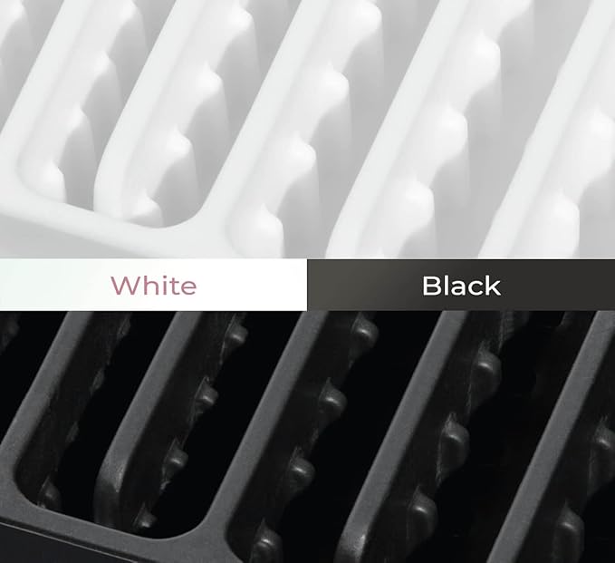 iDesign The Sarah Tanno Collection Silicone Cosmetic and Makeup Brush Holder with Multi-Sized Slots, White