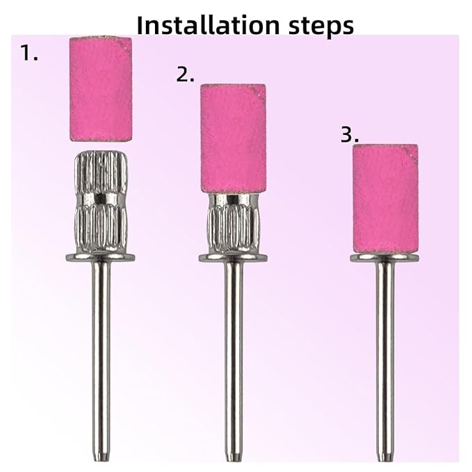 100Pcs(240 Grit Pink) Sanding Bands Nail Drill Bit with 0.31in Diameter,Nail Drill Bits Extreme Fine Grit Sanding Band,Sanding Belt Upgrade Mandrel Bits,Professional Nail Drill Bit for Acrylic Nails