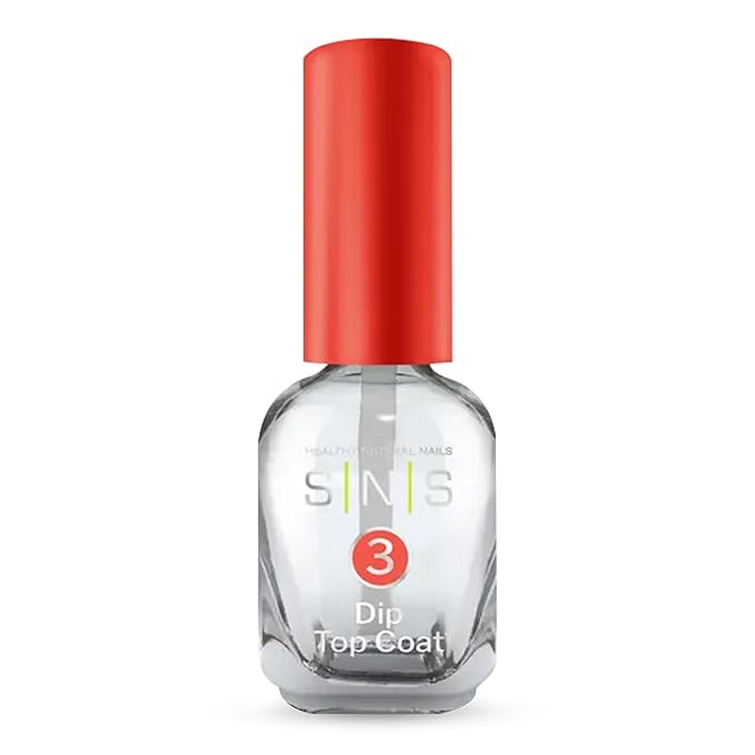 SNS Dip Top Coat Nail Polish - Topcoat for Nails Color & French Dip Powder - Long-Lasting Gel Base Dip Nail Colors for Healthier & Stronger Nail Bed - Low-Odor & No UV Lamp Required, 0.34 Oz