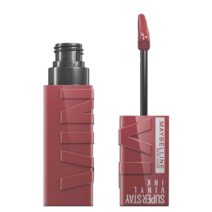 MAYBELLINE Super Stay Vinyl Ink Longwear No-Budge Liquid Lipcolor Makeup Bundle with Red-Hot 0.14 fl oz and Witty 0.14 fl oz