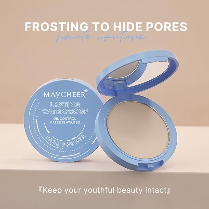 Oil Control Face Pressed Powder, Matte and Smooth Translucent Powder Setting Powder Makeup, Waterproof Long Lasting Finishing Face Powder, Cruelty-free (01 Calassic)