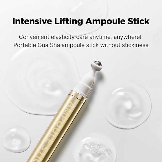 ISOI Intensive Lifting Gua Sha Ampoule Stick, Firming & Wrinkle Care with Bulgarian Rose Oil & Peptide Complex, Korean Skin Care (1 fl.oz, 15ml x 2)