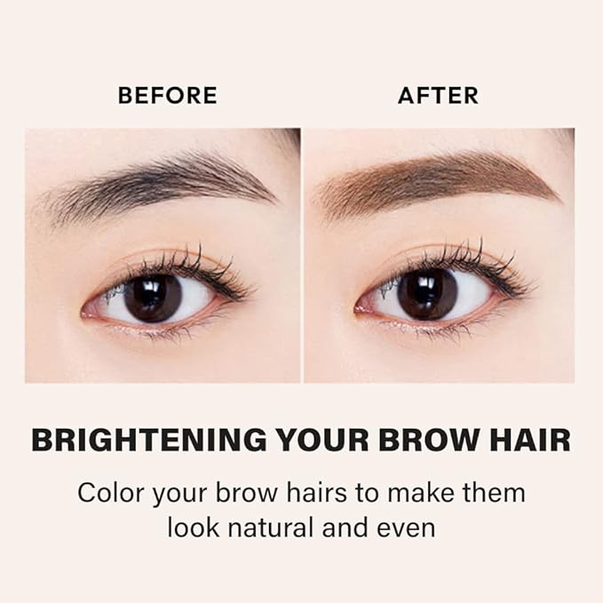 ETUDE Color My Brows - Light Brown (4.5g) | Beeswax & Carnauba Wax | Eyebrow Mascara, Quickly Fixing Natural Eyebrow Makeup with Care Effect | Korean Makeup, Kbeauty