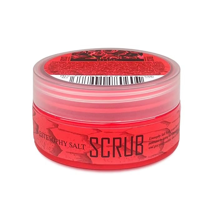Estesophy Salt Scrub_Rose_Korean Salt Body Scrub, Salt Massge, Salt Soap, Body Care, Rose Salt Shower 4.2oz (120g)