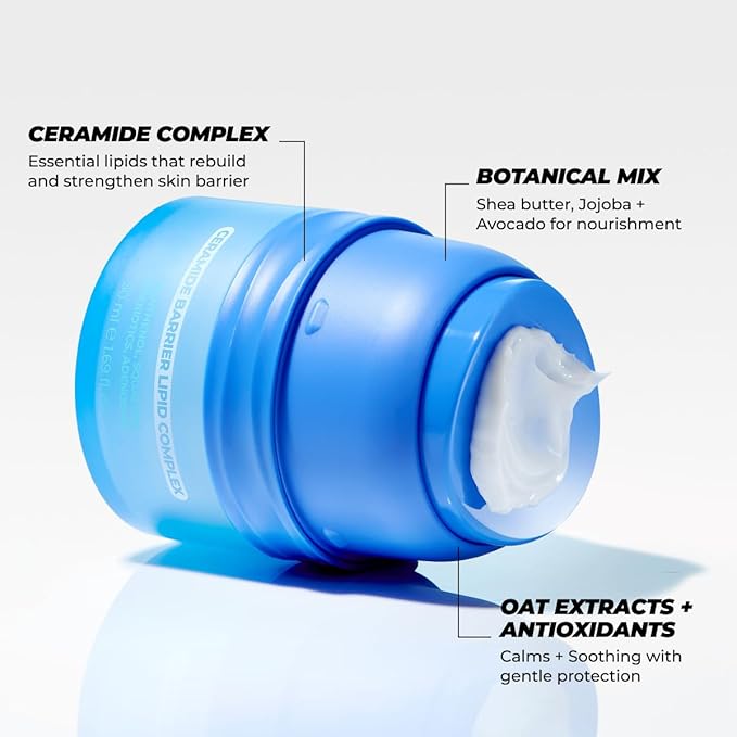 Vitamasques Barrier Repair Face Moisturizer Cream - Skin Barrier Repair Moisturizer - 1.69 Fl Oz