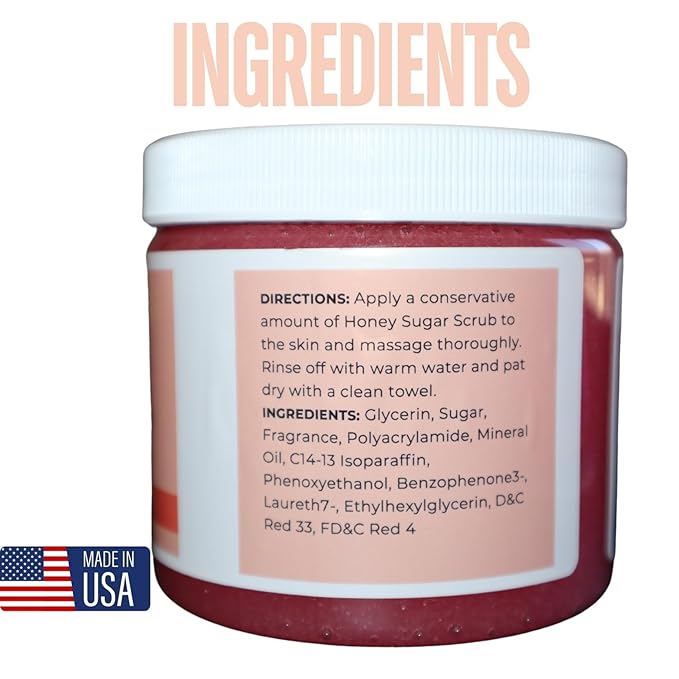 Honey Sugar Scrub Malibu Mango, (16 Fl Oz (Pack of 1)