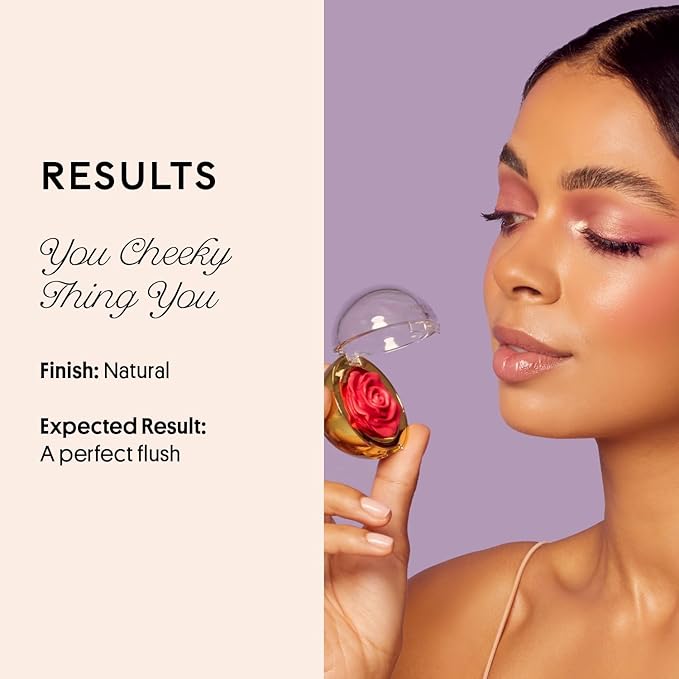 Winky Lux Cheeky Rose, Cream Blush for Cheeks, Flower Blush with Vitamin E, Makeup Blush and Flower Makeup, Coral Brilliant