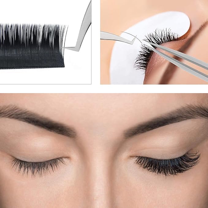 QUEWEL Eyelash Extensions Classic 0.15mm C Curl 11mm Supplies Matte Black Individual Eyelashes Salon Use|0.03/0.05/0.07/0.10/0.15/0.20mm C/D Single 8-18mm Mix 8-15mm/10-15mm|(0.15 C 11mm)
