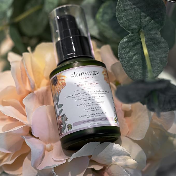 Skinergy Beauty Skin Guardian Moisturizer for Normal, Dry, Combination Skin - Glycolic Acid, Hyaluronic Acid, Vitamin E- Moisturizes, Protects, Brightens - 2 FL
