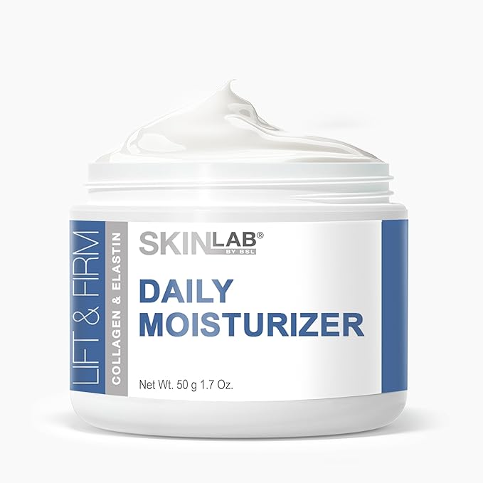 SKIN LAB Lift & Firm DAILY MOISTURIZER - Hydrolyzed Collagen & Elastin, Vitamin C and Vitamin E to Moisturize, Soften & Soothe Fine Lines and Wrinkles 1.7 Oz.