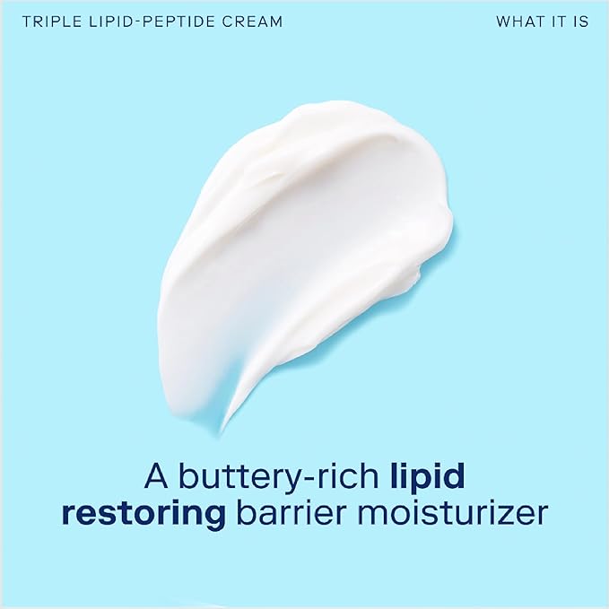 Skinfix Triple Lipid-Peptide Cream Refill - 1.7 oz - Rich Face Moisturizer to Instantly Hydrate & Restore Dry, Sensitive Skin - Non-Comedogenic, Fragrance Free, Vegan, Cruelty Free