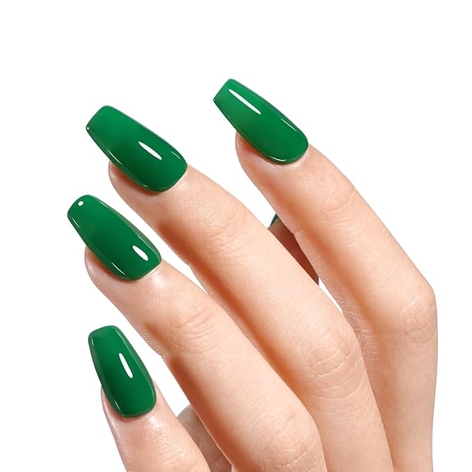 AILLSA Valentine's Day Dip Powder Emerald Green Color Nail Dipping Powder Fall Winter Gel Dip Powder for DIY Manicure Salon at Home Easy to Use Nail Dip Powder (1 Oz)