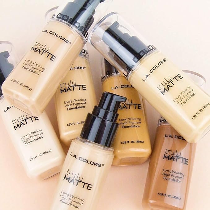 L.A. COLORS Truly Matte Foundation, Warm Honey, 1.35 Fl. Oz. (Pack of 2)