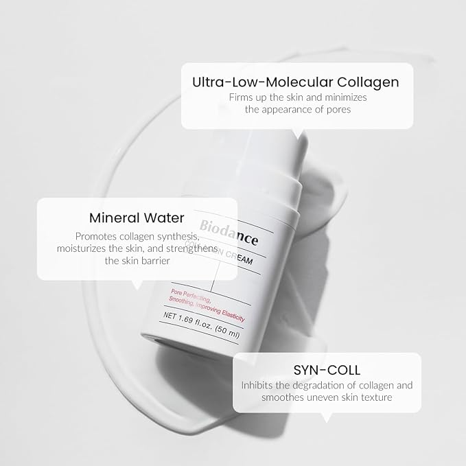 BIODANCE Collagen Cream | Firming Facial Moisturizer with Collagen, Mineral water, Hyaluronic Acid for Face | 1.69 fl.oz, 50ml