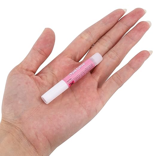 100PCS Acrylic Nail Tips Adhesive Super Bond Long Lasting Glue for DIY Nail Art, 2g/Bottle