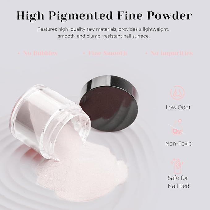 Dip Powder Nail Kit Starter, All Seasons Light Bean Paste Red Silver Glitter Dipping Powder Liquid Set with Base Top Coat and Activator for Nail Art Manicure Salon DIY 9 Pcs