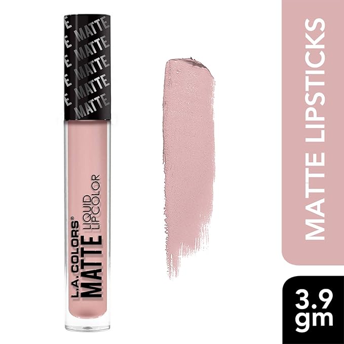 L.A. COLORS Matte Liquid Lip Color, Barely There CLG415